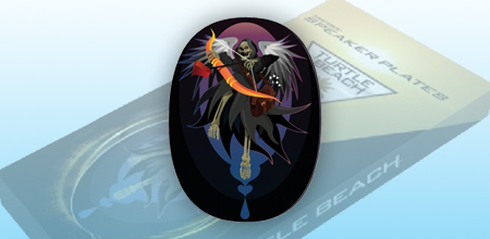 A speakerplate design I created for Turtle Beach headsets. These plates can customize certain pairs of Turtle Beach headsets and add your own personal touch! This design was for Valentine's day so I injected some gamer flair and came up with a Cupid Grim Reaper! 2015